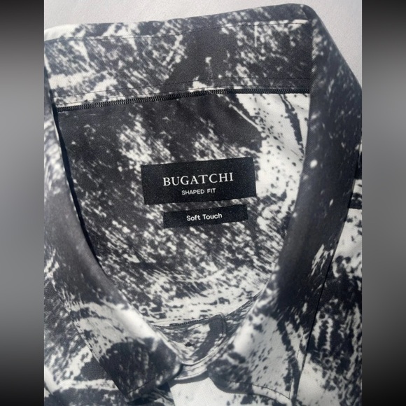 Bugatchi long sleeve shirt Shaped Fit NWT - Men's  XL GS3593L65S  Abstract $250 - Picture 7 of 9